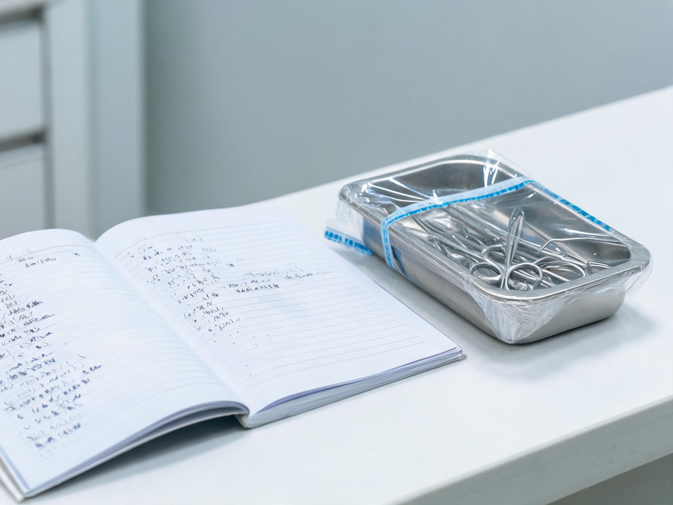 杭州抓龙筋馆消毒登记表与灭菌后器具托盘